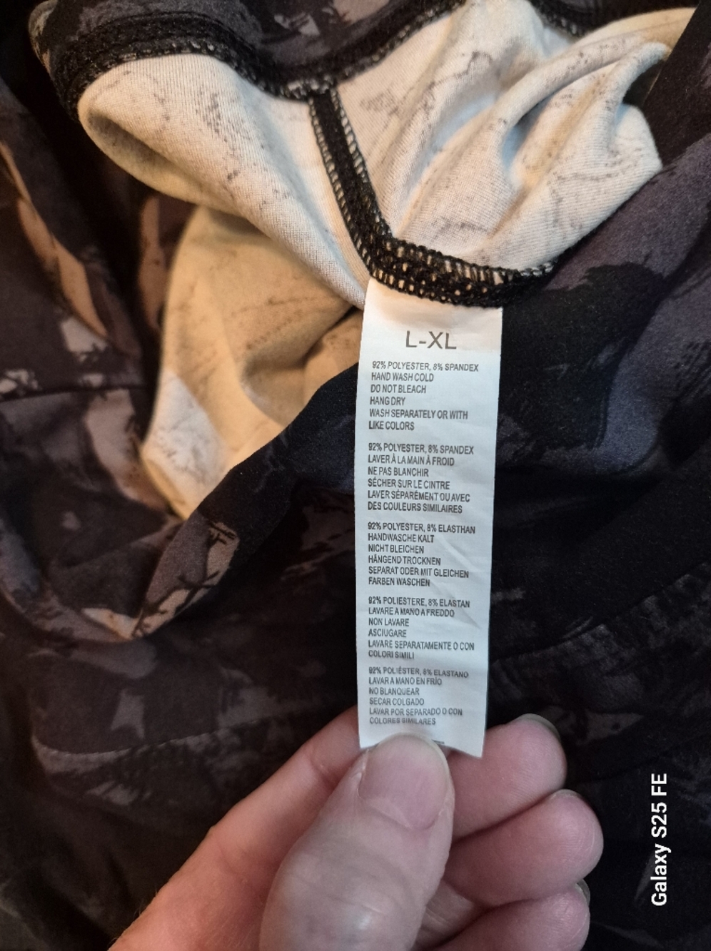 3-Pack Full Length Camo Leggings, Black, Blue & Gray, L/XL, EUC - Picture 4 of 13